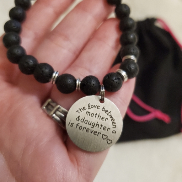 New Mother/ Daughter Lava Rock Bracelet - Picture 3 of 5